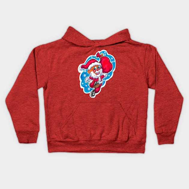 BIG BOY SANTA Kids Hoodie by Biomek